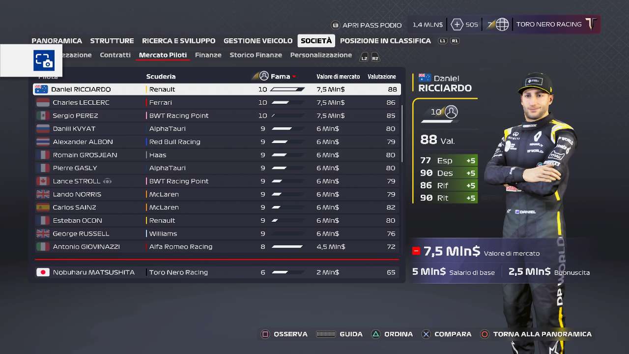 f1 2020