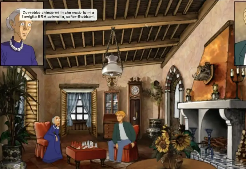 parlare con l'anziana in casa Spagna Broken Sword