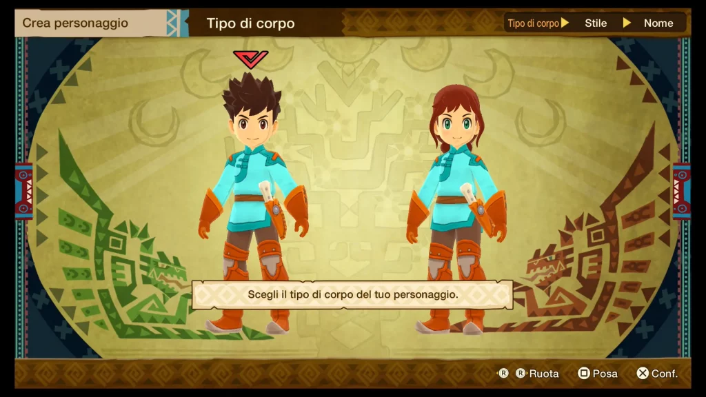 monster hunter stories creazione personaggio