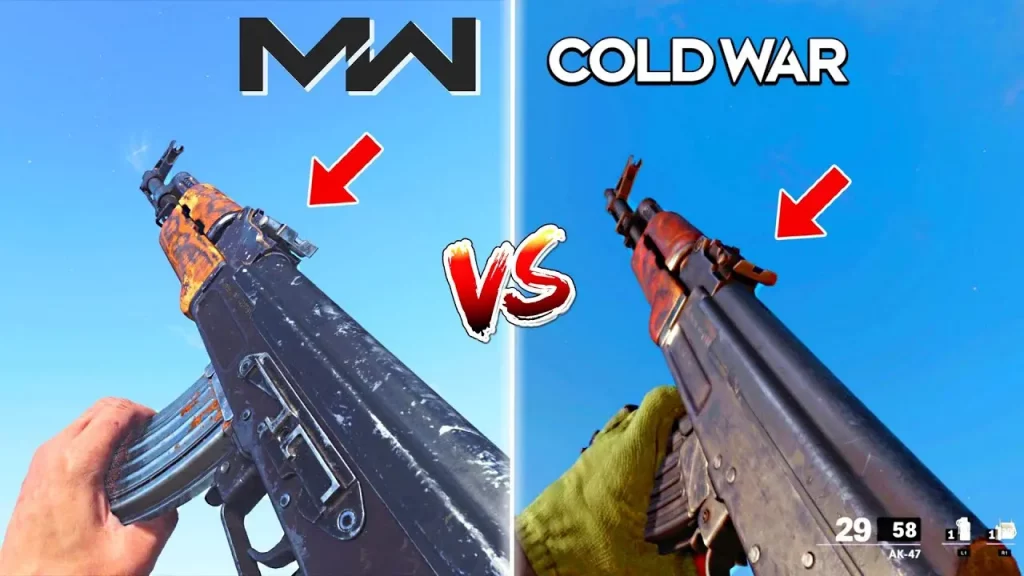 Il downgrade di Cold War rispetto a Modern Warfare in numerosi video su YouTube