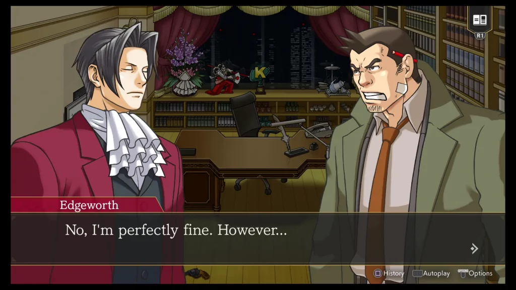 Ace attorney investigation Miles e Gunshoe