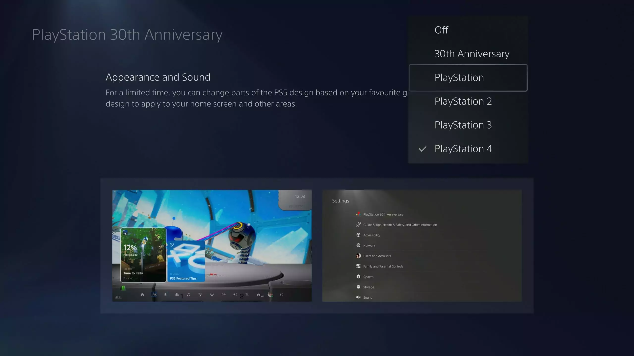 PlayStation 5 come cambiare il Tema per i 30 anni di PlayStation