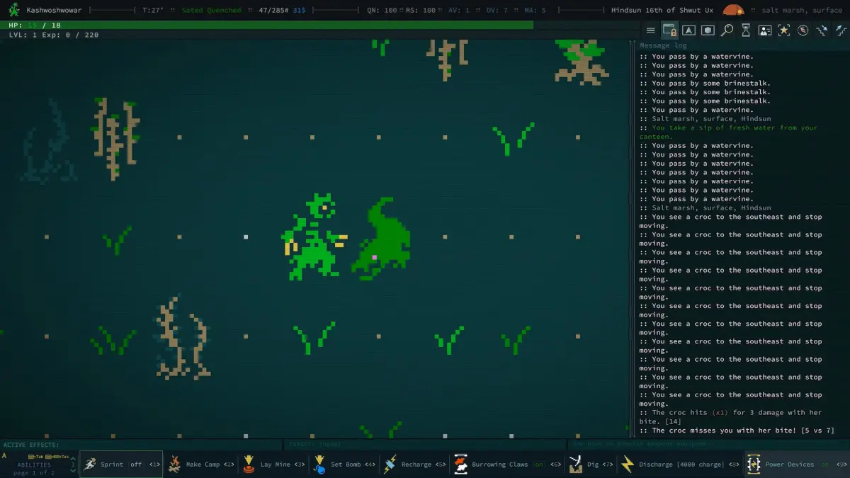 Caves of Qud Recensione PC - Il combattimento a turni è rapido e senza tempi morti