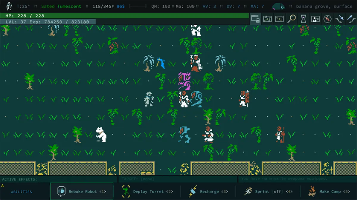 Caves of Qud Recensione PC - Sì, lo schermo potrà riempirsi velocemente di cose a cui stare attenti