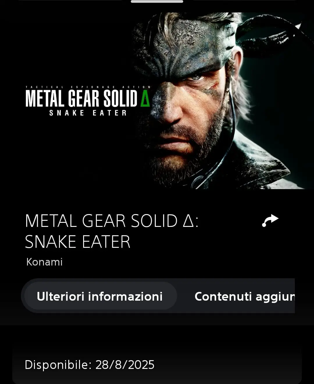 Metal Gear Solid Delta Snake Eater, emerge la data d'uscita